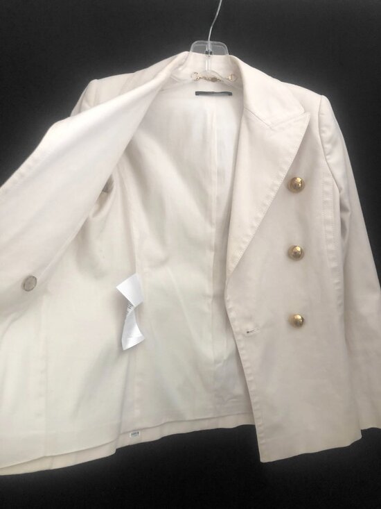 GUCCI Ivory Cotton Blend Short Blazer Jacket Small Tagged 38 - Picture 7 of 16